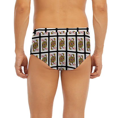Queen Of Diamonds Pattern Print Men's Briefs