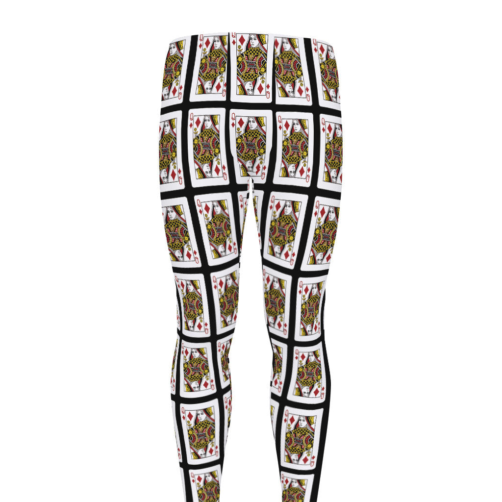 Queen Of Diamonds Pattern Print Men's leggings