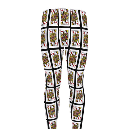 Queen Of Diamonds Pattern Print Men's leggings
