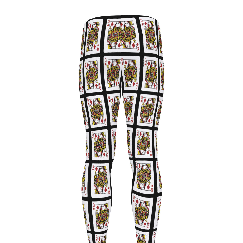 Queen Of Diamonds Pattern Print Men's leggings