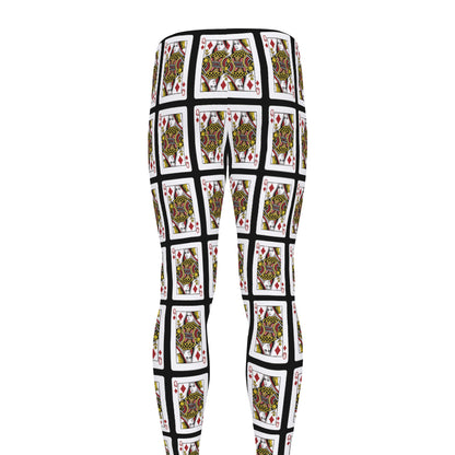 Queen Of Diamonds Pattern Print Men's leggings