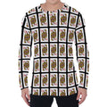 Queen Of Diamonds Pattern Print Men's Long Sleeve T-Shirt
