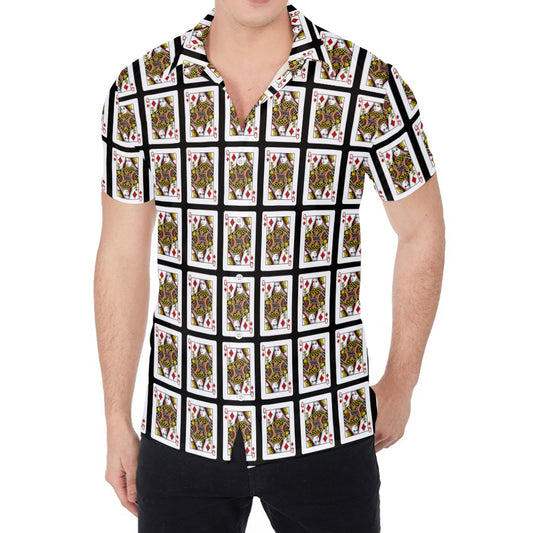 Queen Of Diamonds Pattern Print Men's Shirt