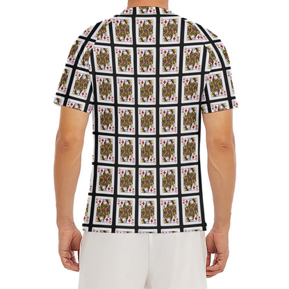 Queen Of Diamonds Pattern Print Men's Short Sleeve Rash Guard