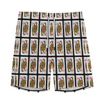 Queen Of Diamonds Pattern Print Men's Sports Shorts