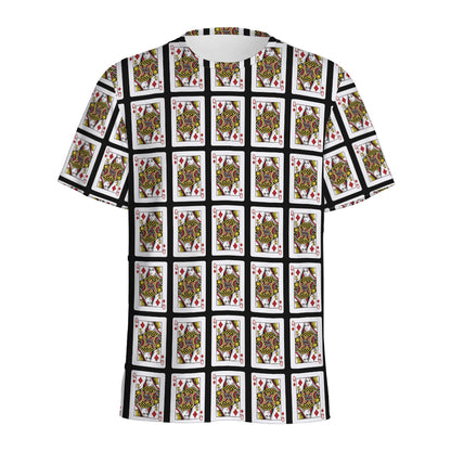 Queen Of Diamonds Pattern Print Men's Sports T-Shirt