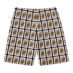 Queen Of Diamonds Pattern Print Men's Swim Trunks
