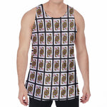 Queen Of Diamonds Pattern Print Men's Velvet Tank Top