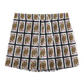 Queen Of Diamonds Pattern Print Mesh Shorts