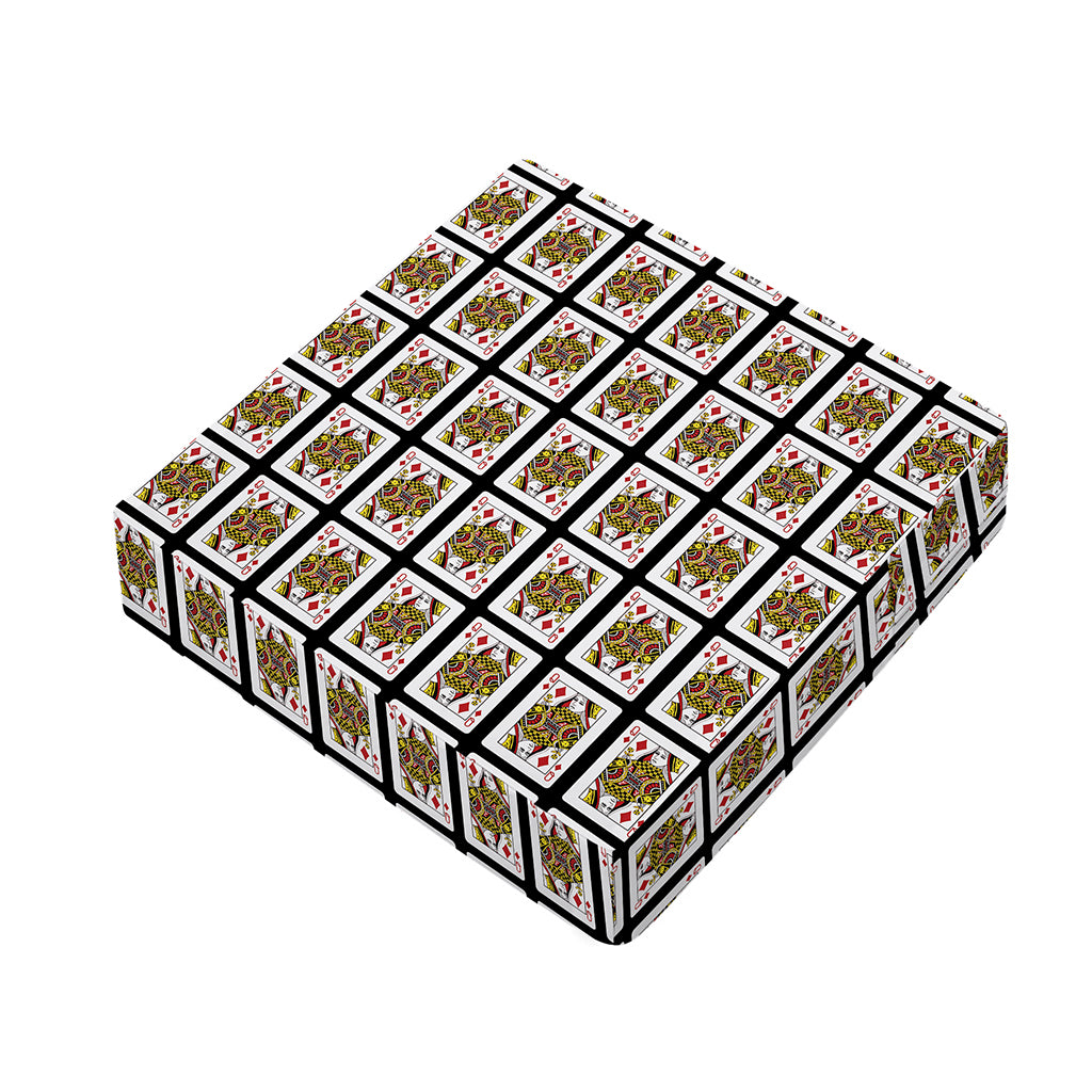 Queen Of Diamonds Pattern Print Outdoor Seat Cushion Cover