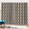Queen Of Diamonds Pattern Print Pencil Pleat Curtains