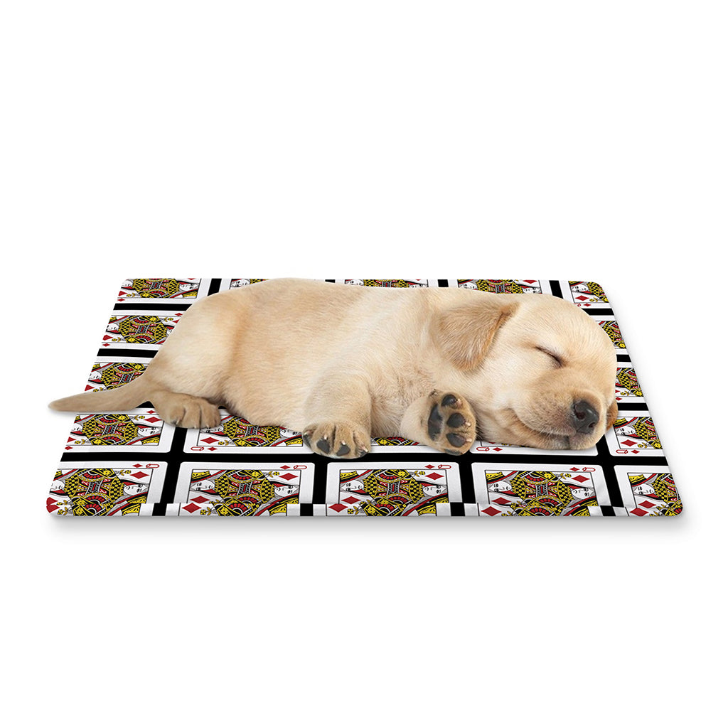 Queen Of Diamonds Pattern Print Pet Cooling Mat Cover