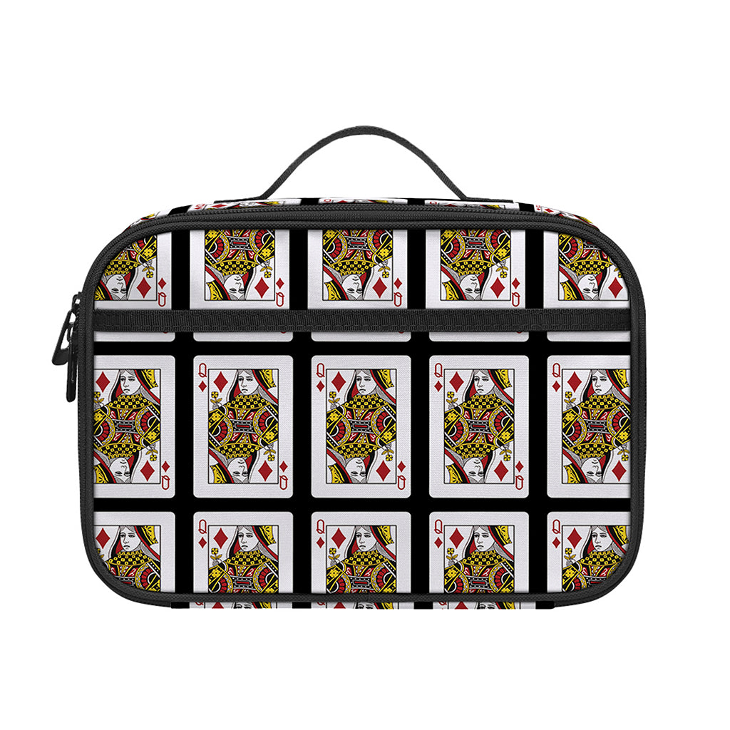 Queen Of Diamonds Pattern Print Portable Lunch Bag
