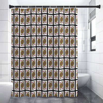 Queen Of Diamonds Pattern Print Premium Shower Curtain