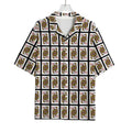 Queen Of Diamonds Pattern Print Rayon Hawaiian Shirt