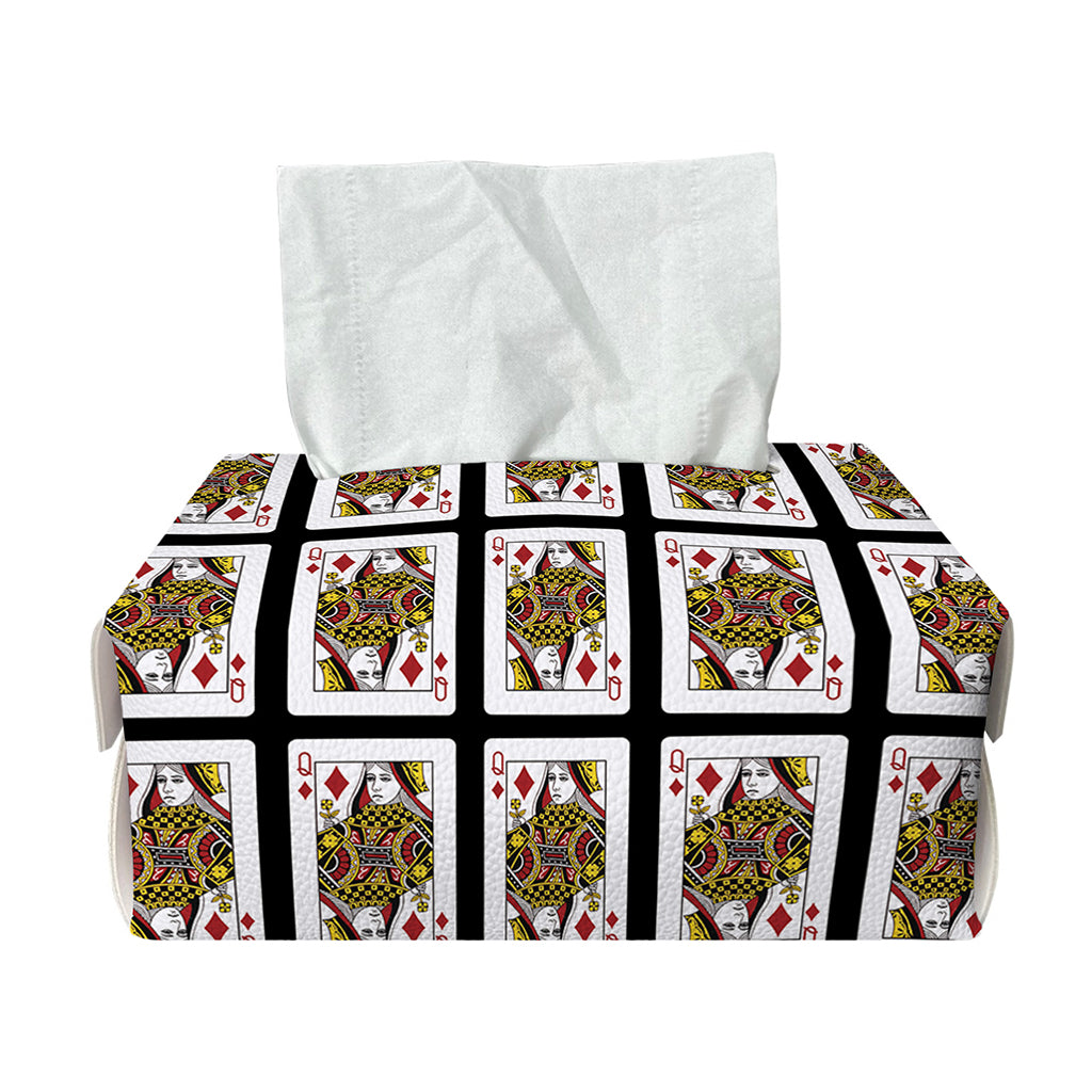 Queen Of Diamonds Pattern Print Rectangle Tissue Box Cover