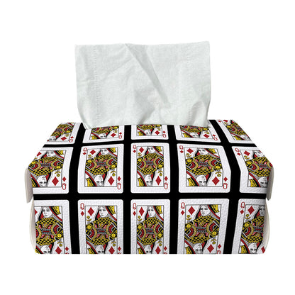 Queen Of Diamonds Pattern Print Rectangle Tissue Box Cover