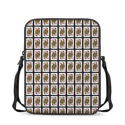 Queen Of Diamonds Pattern Print Rectangular Crossbody Bag