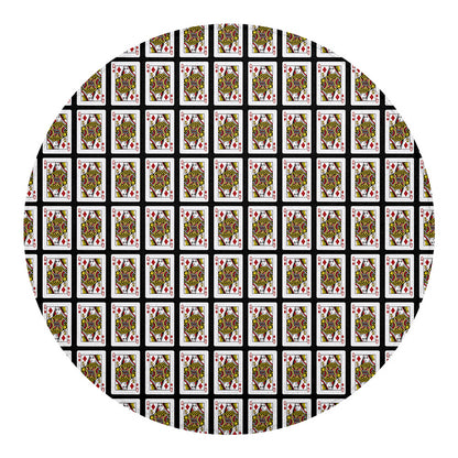Queen Of Diamonds Pattern Print Round Blanket