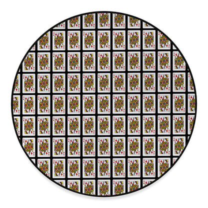 Queen Of Diamonds Pattern Print Round Floor Mat