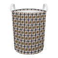 Queen Of Diamonds Pattern Print Round Laundry Basket