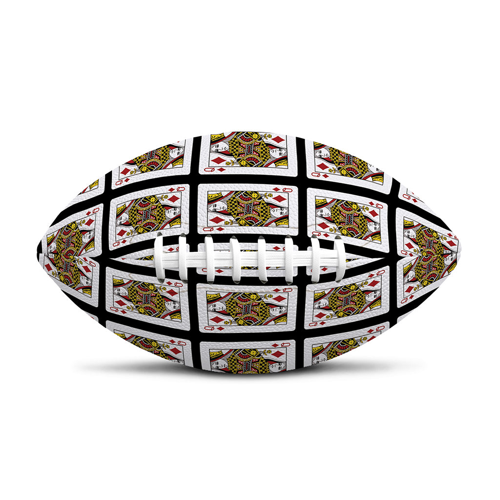 Queen Of Diamonds Pattern Print Rugby Ball
