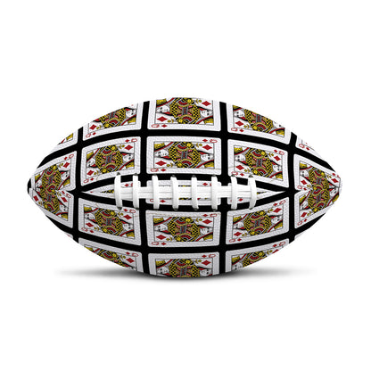 Queen Of Diamonds Pattern Print Rugby Ball