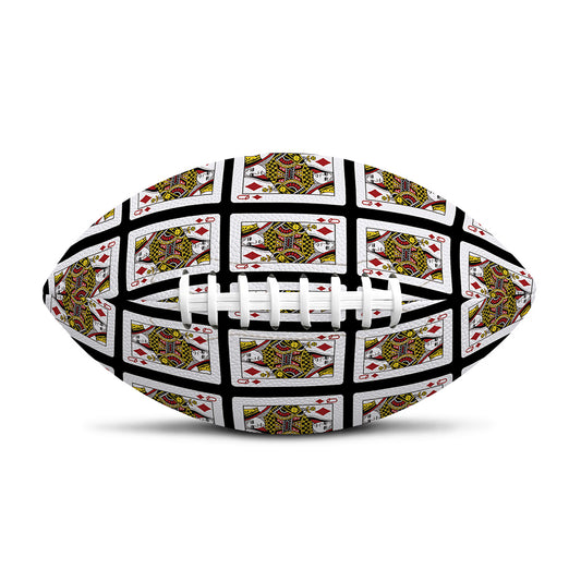 Queen Of Diamonds Pattern Print Rugby Ball