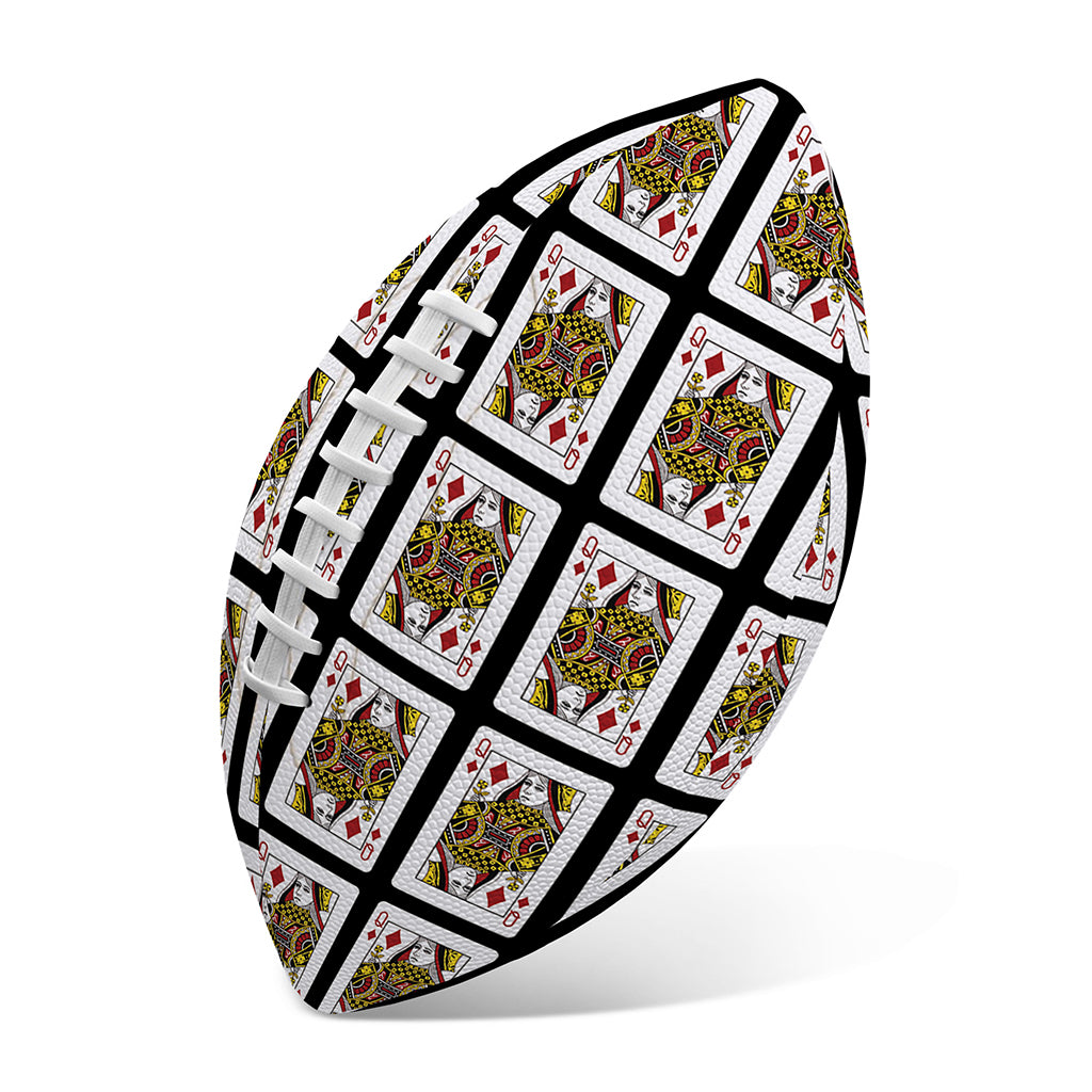 Queen Of Diamonds Pattern Print Rugby Ball