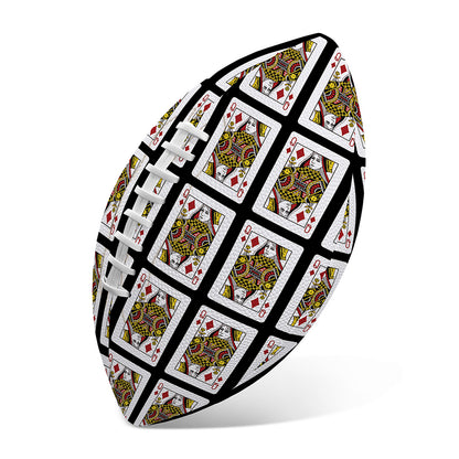 Queen Of Diamonds Pattern Print Rugby Ball
