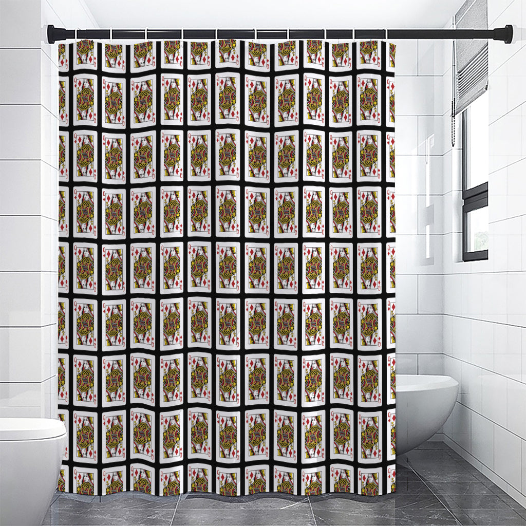 Queen Of Diamonds Pattern Print Shower Curtain