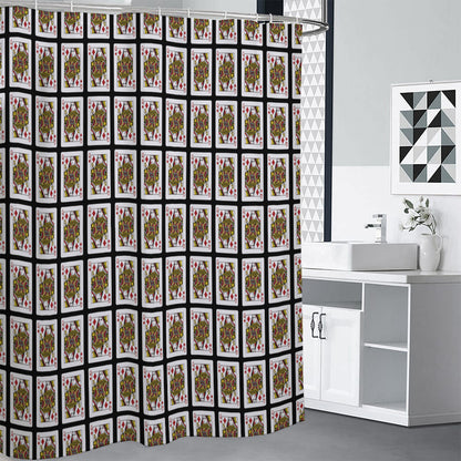 Queen Of Diamonds Pattern Print Shower Curtain