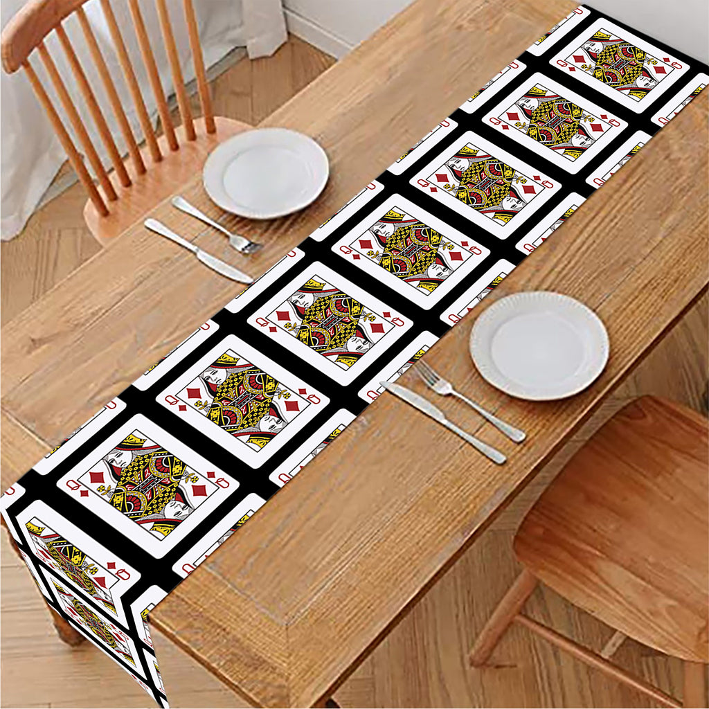 Queen Of Diamonds Pattern Print Table Runner
