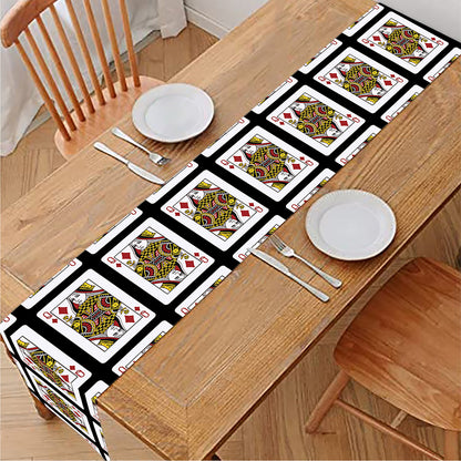 Queen Of Diamonds Pattern Print Table Runner
