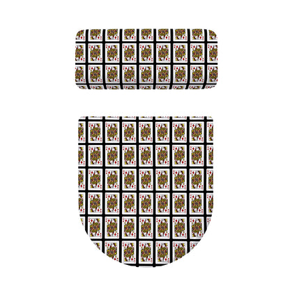 Queen Of Diamonds Pattern Print Toilet Lid And Tank Cover Set