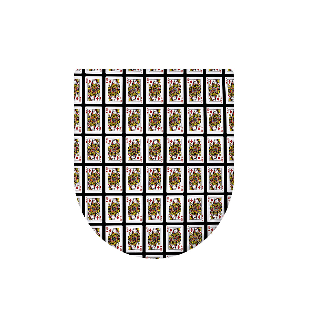 Queen Of Diamonds Pattern Print Toilet Lid Cover