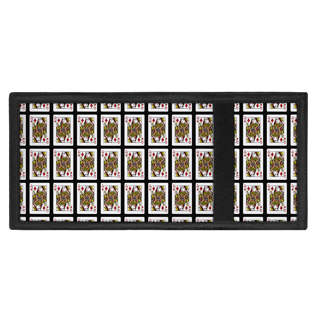 Queen Of Diamonds Pattern Print Trifold Wallet