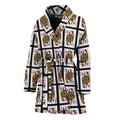 Queen Of Diamonds Pattern Print Women's Bathrobe