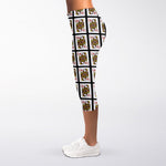 Queen Of Diamonds Pattern Print Women's Capri Leggings