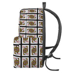 Queen Of Diamonds Playing Card Pattern Print Backpack