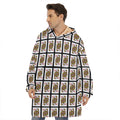 Queen Of Diamonds Pattern Print Hoodie Blanket