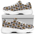 Queen Of Diamonds Pattern Print White Chunky Shoes