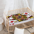 Queen Of Diamonds Playing Card Print Baby Crib Sheet