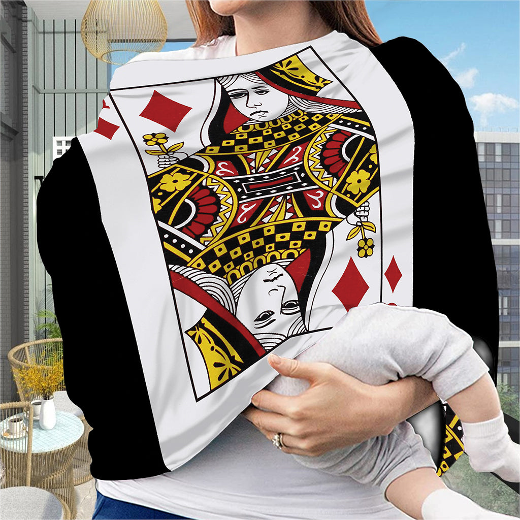 Queen Of Diamonds Playing Card Print Baby Seat Cover