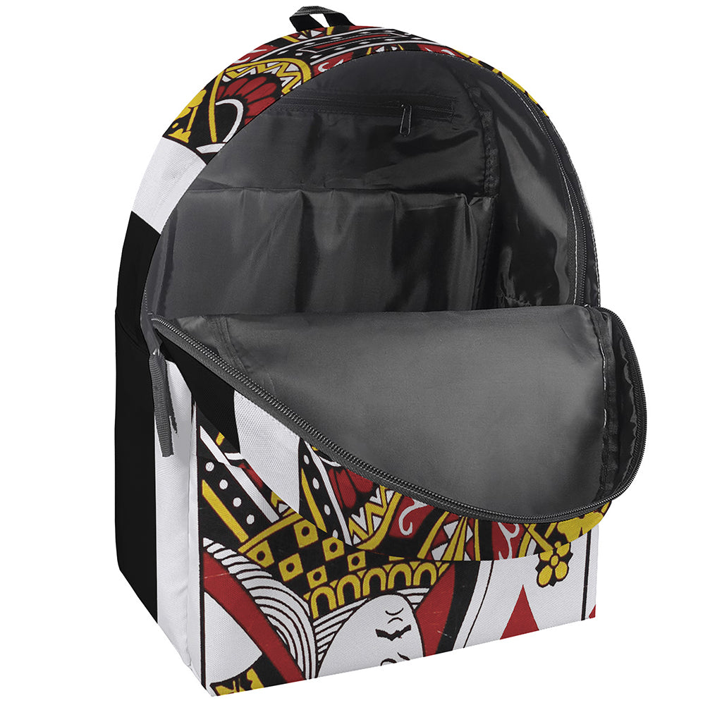 Queen Of Diamonds Playing Card Print Backpack