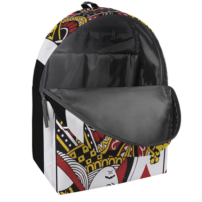 Queen Of Diamonds Playing Card Print Backpack