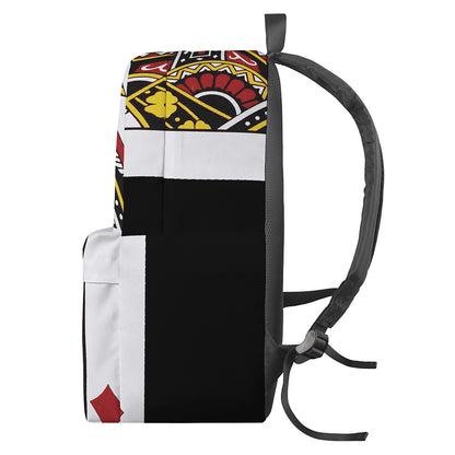 Queen Of Diamonds Playing Card Print Backpack
