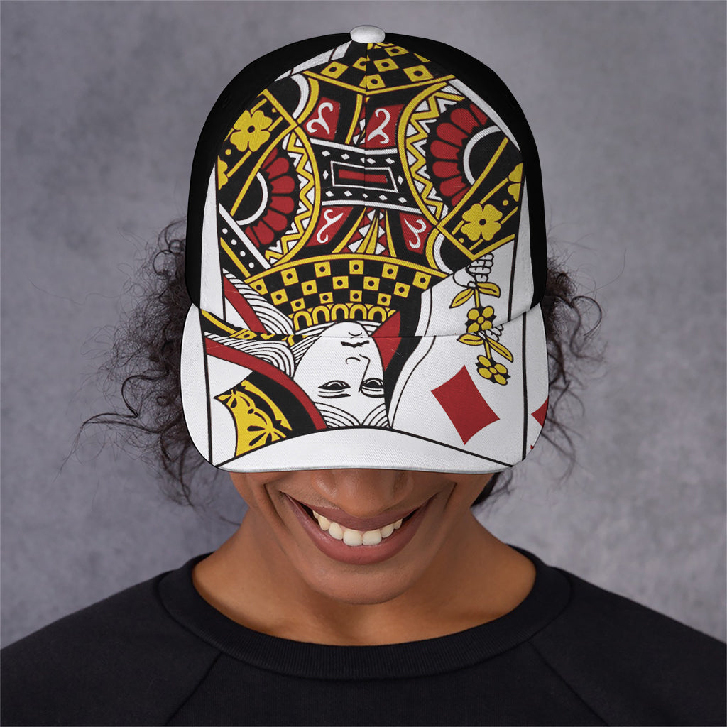 Queen Of Diamonds Playing Card Print Baseball Cap