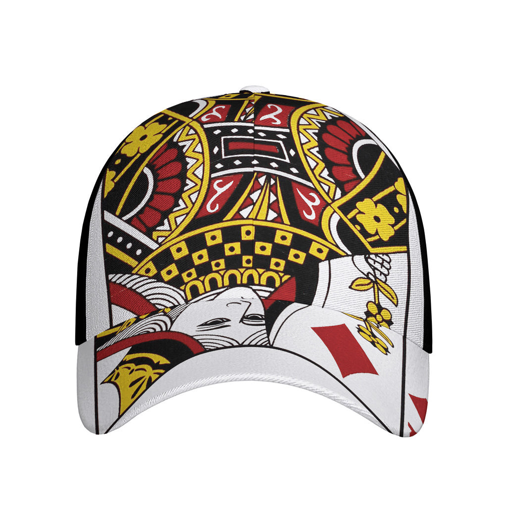 Queen Of Diamonds Playing Card Print Baseball Cap