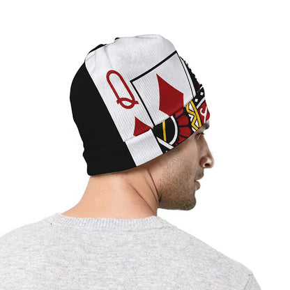 Queen Of Diamonds Playing Card Print Beanie